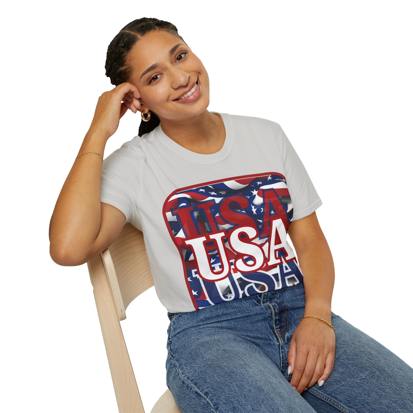 Red WHITE and Blue USA Patriot LTcolors Unisex T-Shirt by theGreenDragonTavern.shop