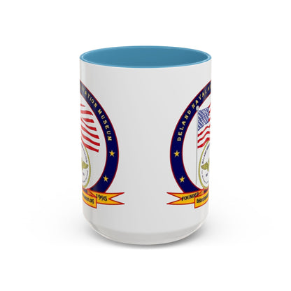 DeLand Naval Air Station Museum White Accent Mug by theGreenDragonTavern.shop