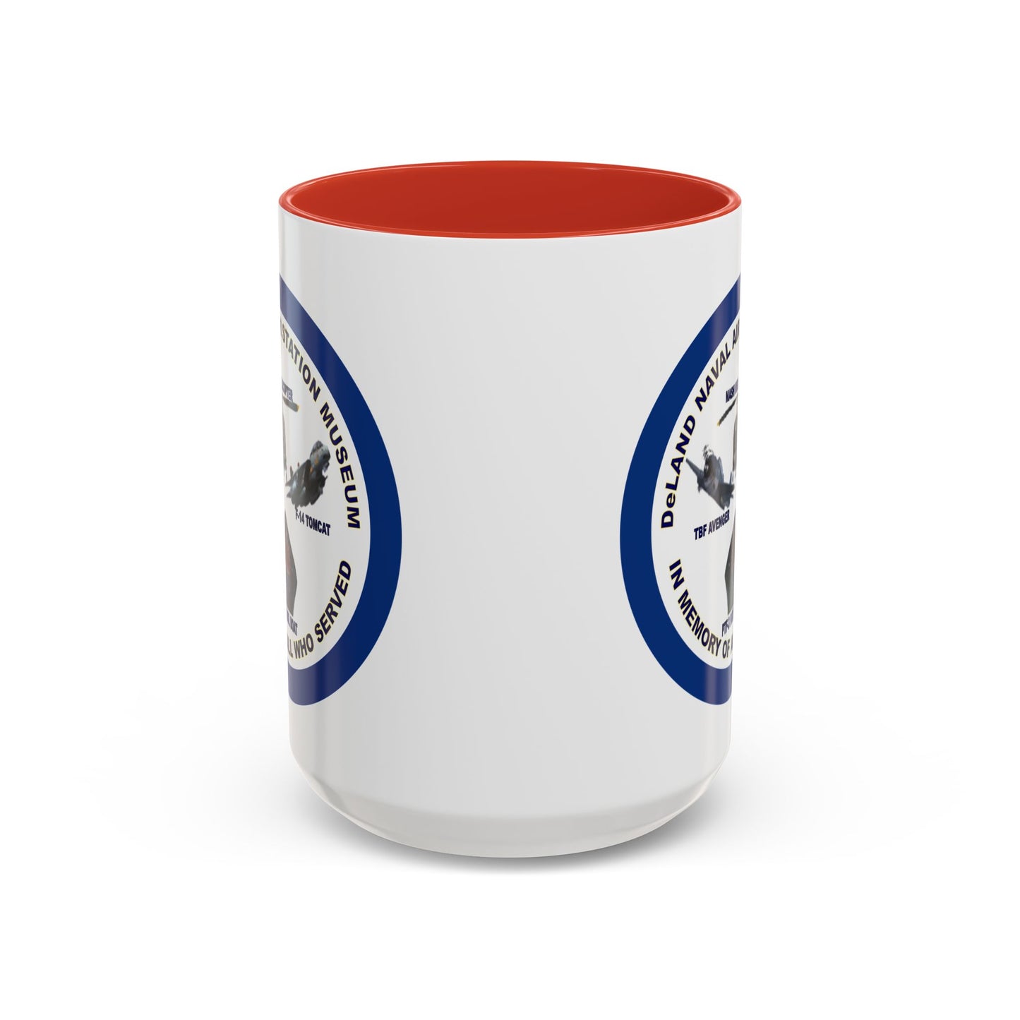DNASM Student Art Navy Frame White Accent Mug by theGreenDragonTavern.shop