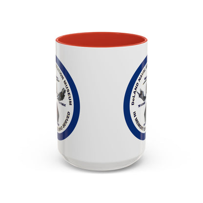 DNASM Student Art Navy Frame White Accent Mug by theGreenDragonTavern.shop