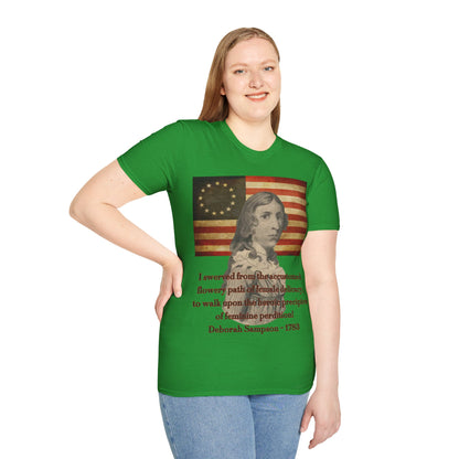 Deborah Sampson, America's Mulan Dark colors Unisex T-Shirt by theGreenDragonTavern.shop
