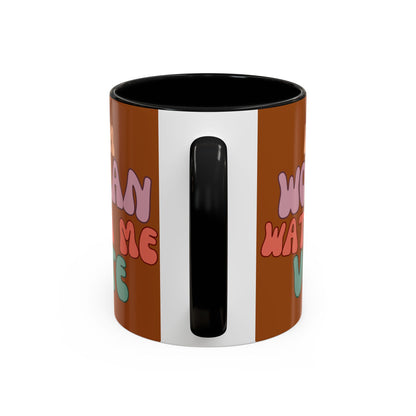 I Am Woman Watch Me Vote Brown Accent Mug by theGreenDragonTavern.shop
