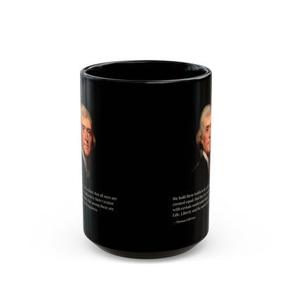 We hold these truths to be self-evident Black Mug by theGreenDragonTavern.shop