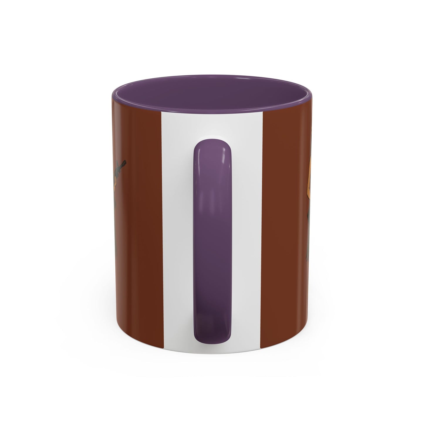 Hula Girl Packin' Heat Brown Accent Mug by theGreenDragonTavern.shop