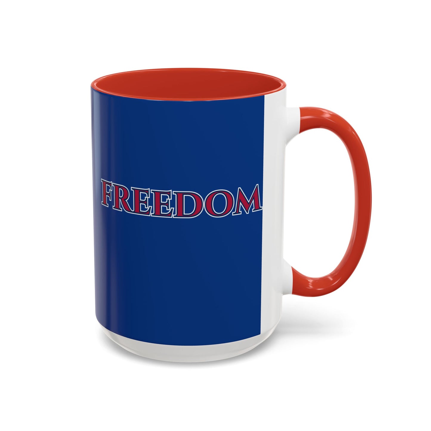 Freedom, Dark Blue Accent Mug by theGreenDragonTavern.shop