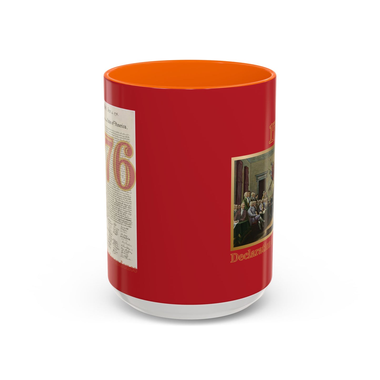 Declaration of Independence Red Accent Mug by theGreenDragonTavern.shop