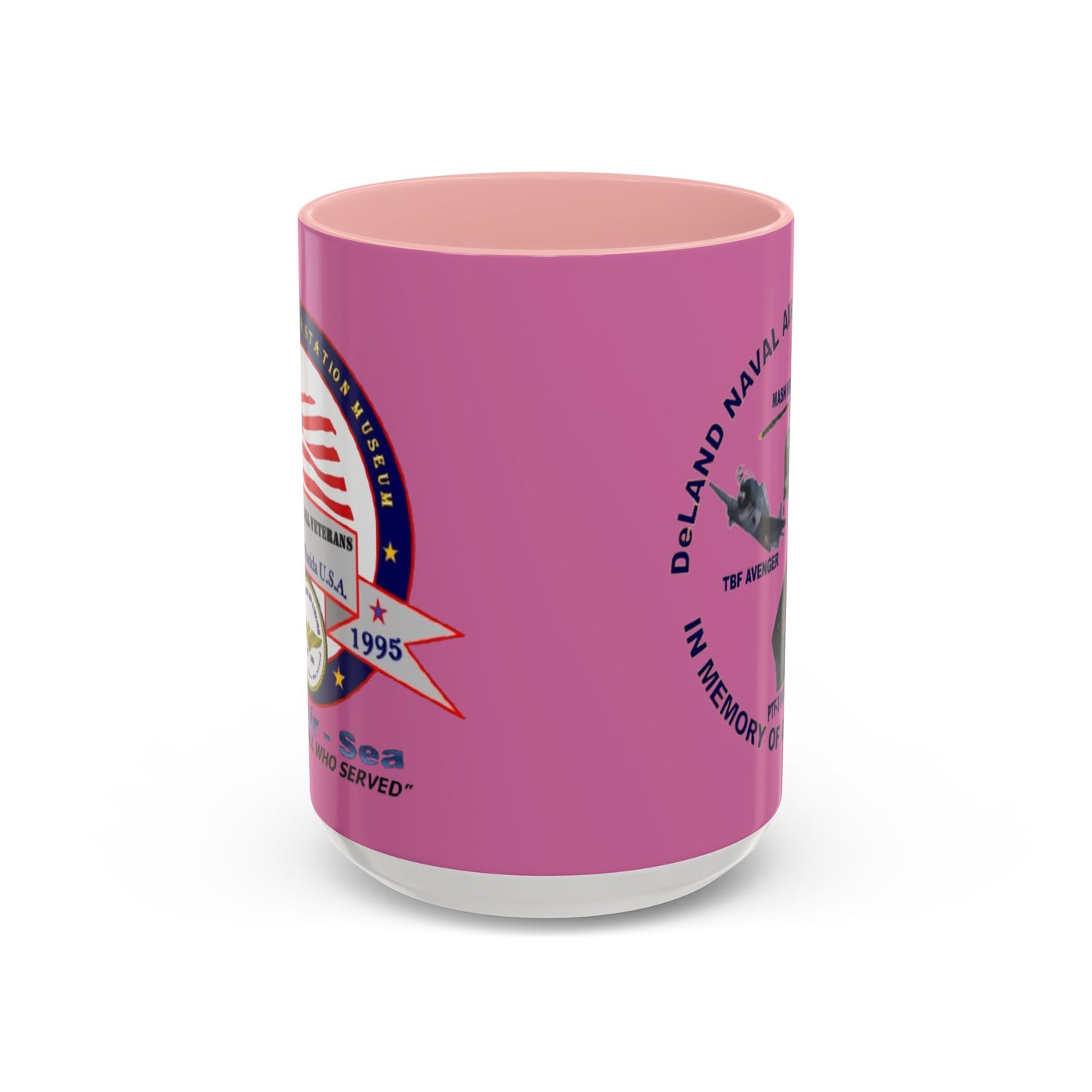 DNASM 2-sided, Founding & Student Art Pink Accent Mug by theGreenDragonTavern.shop