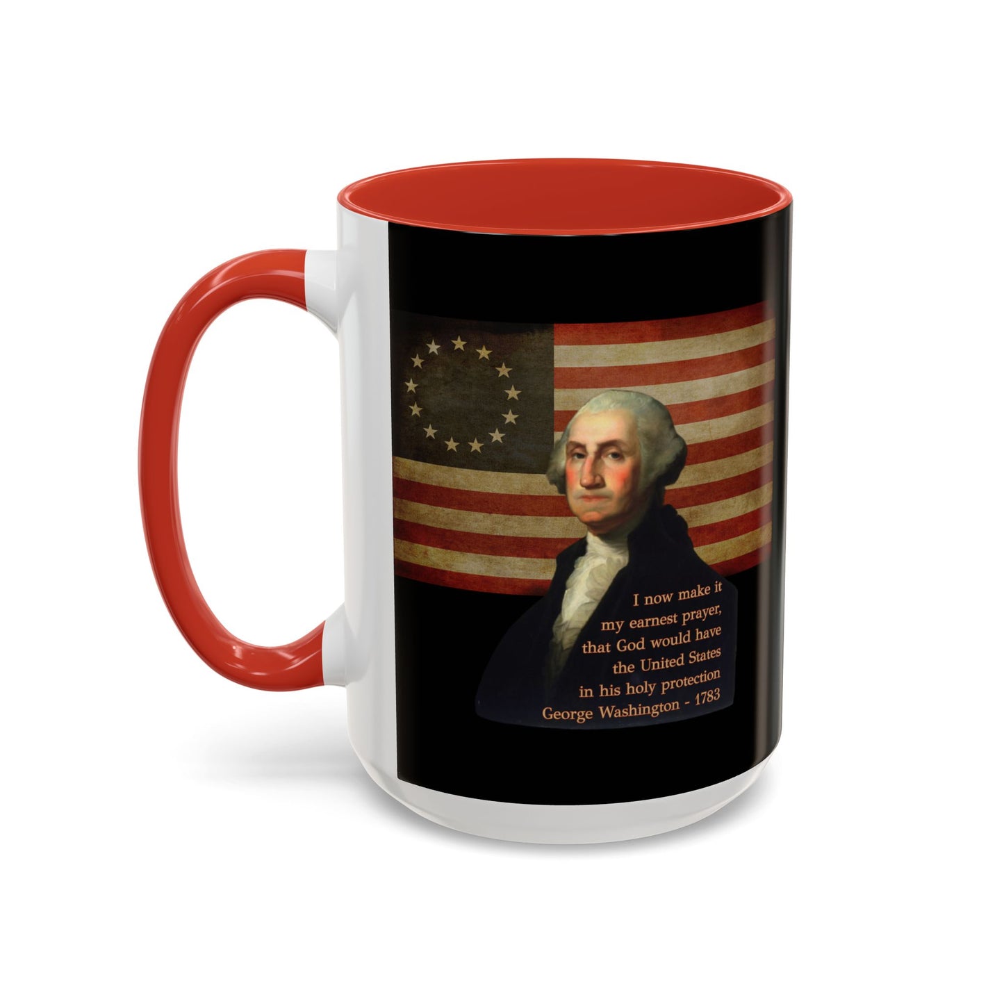 Washington's Earnest Prayer Black Accent Mug by theGreenDragonTavern.shop