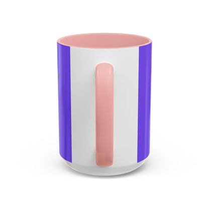 Hula Girl Packin' Heat Light Purple Accent Mug by theGreenDragonTavern.shop