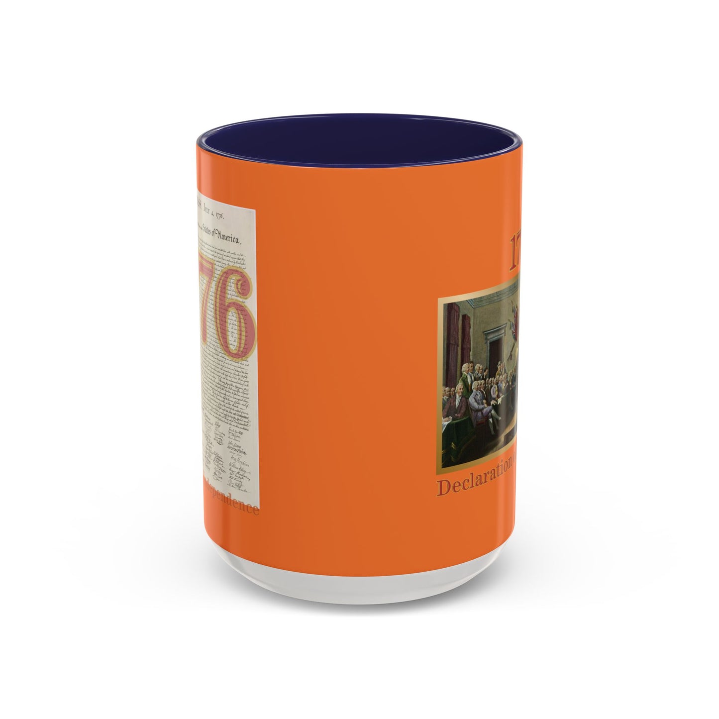 Declaration of Independence Orange Accent Mug by theGreenDragonTavern.shop