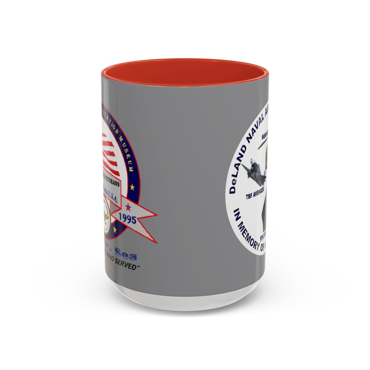 DNASM 2-sided, Founding & Student Art w/WhiteBG Grey Accent Mug by theGreenDragonTavern.shop