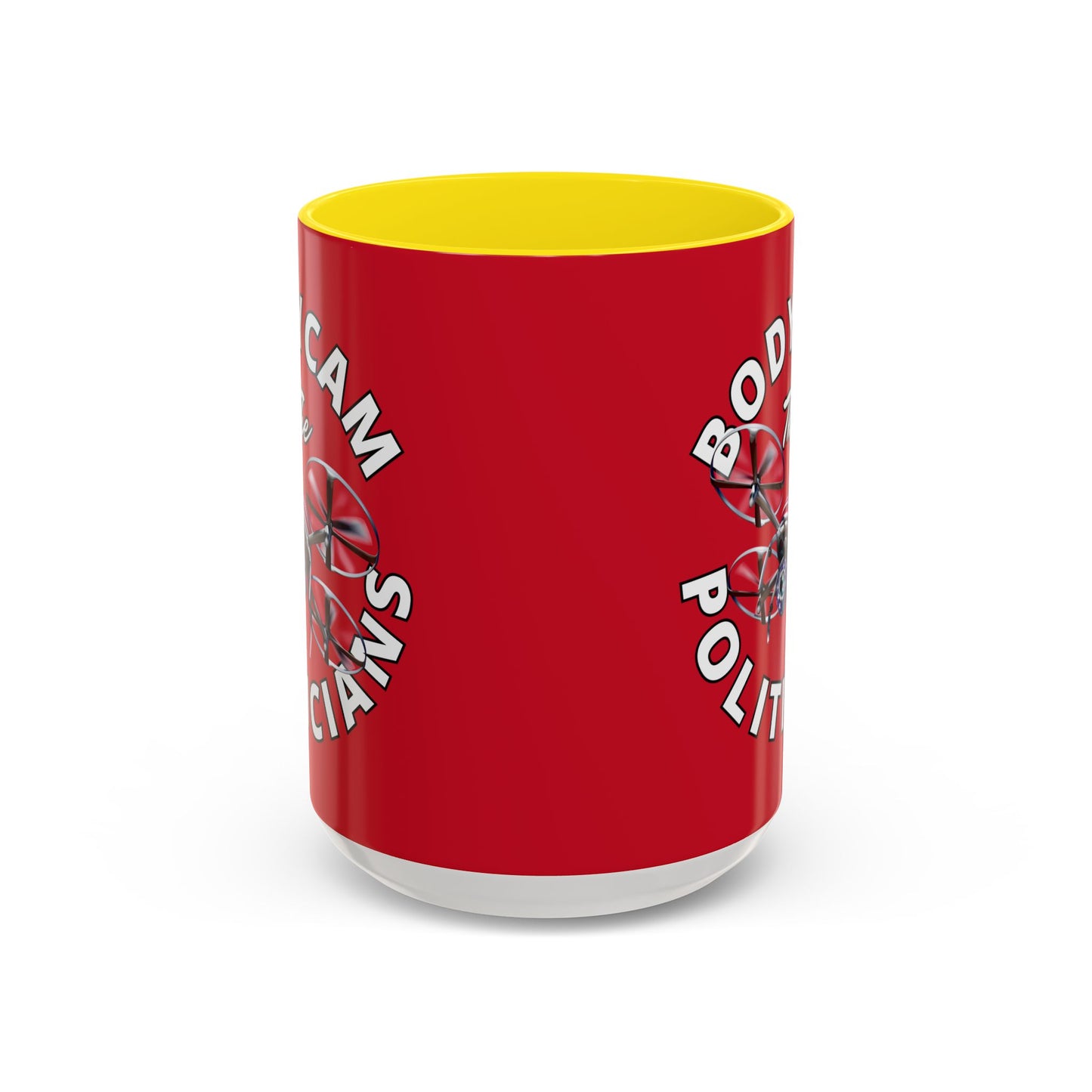 Bodycam the Politicians Drone Red Accent Mug by theGreenDragonTavern.shop
