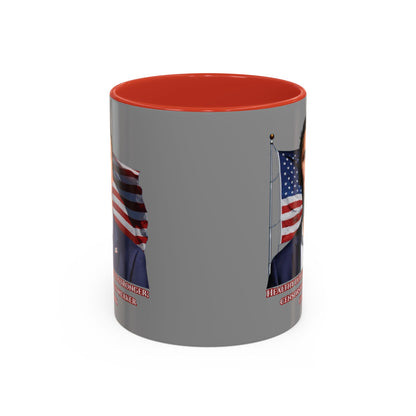 Charlie Kirk, Healthy Debate Grey Accent Mug by theGreenDragonTavern.shop