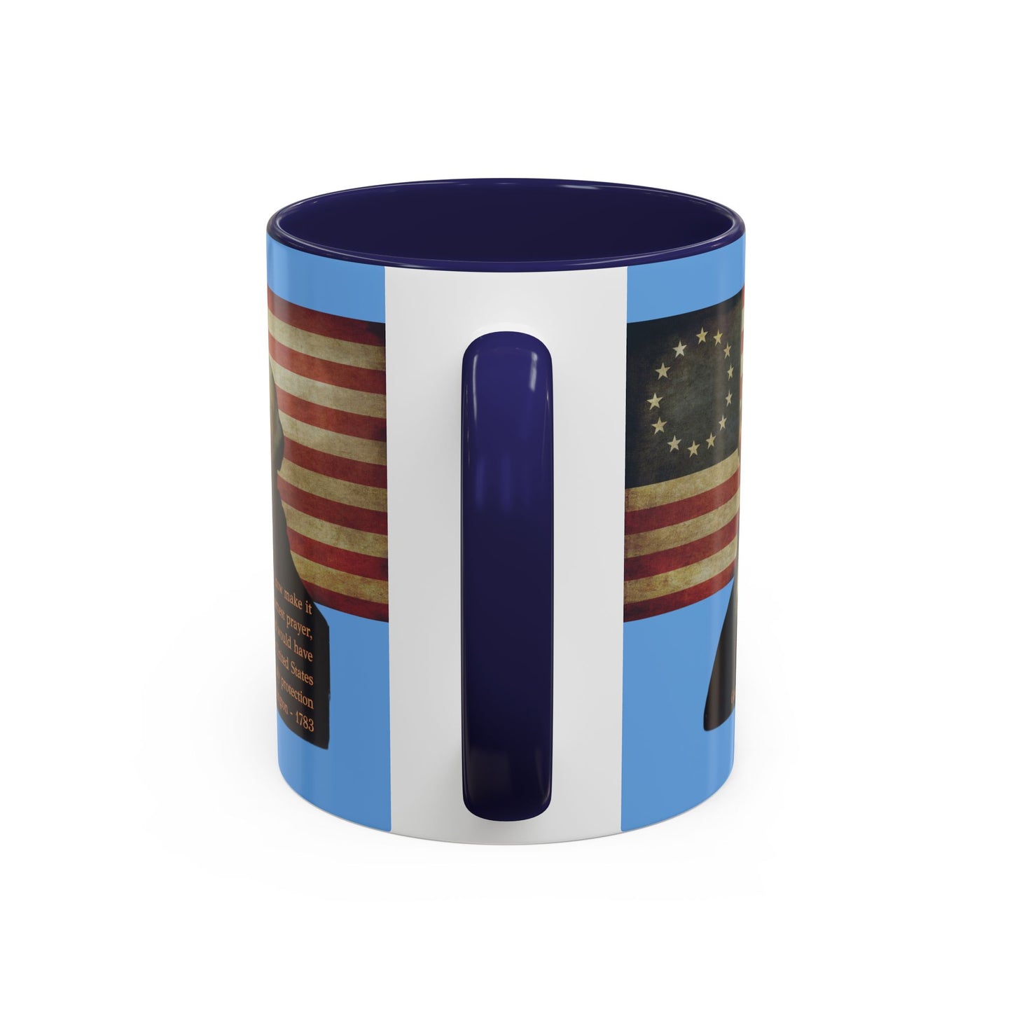 Washington's Earnest Prayer Light Blue Accent Mug by theGreenDragonTavern.shop