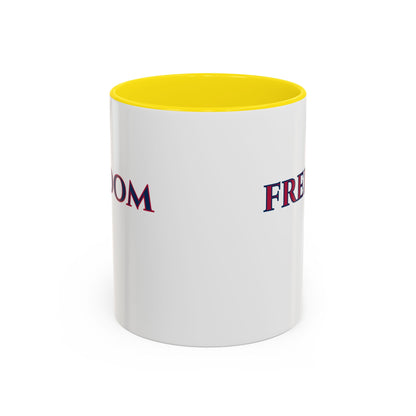 Freedom, White Accent Mug by theGreenDragonTavern.shop