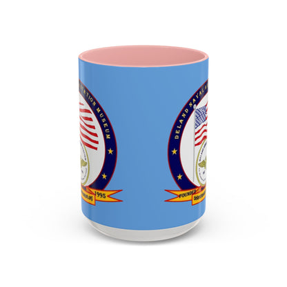 DeLand Naval Air Station Museum Light Blue Accent Mug by theGreenDragonTavern.shop