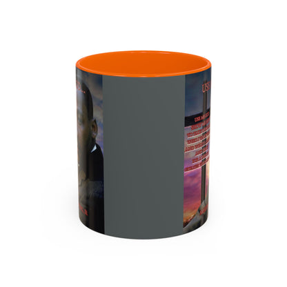Use Me God, MLK Jr Grey Accent Mug by theGreenDragonTavern.shop