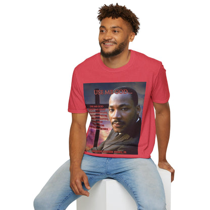 Use Me God, MLK Jr Light colors Unisex T-Shirt by theGreenDragonTavern.shop