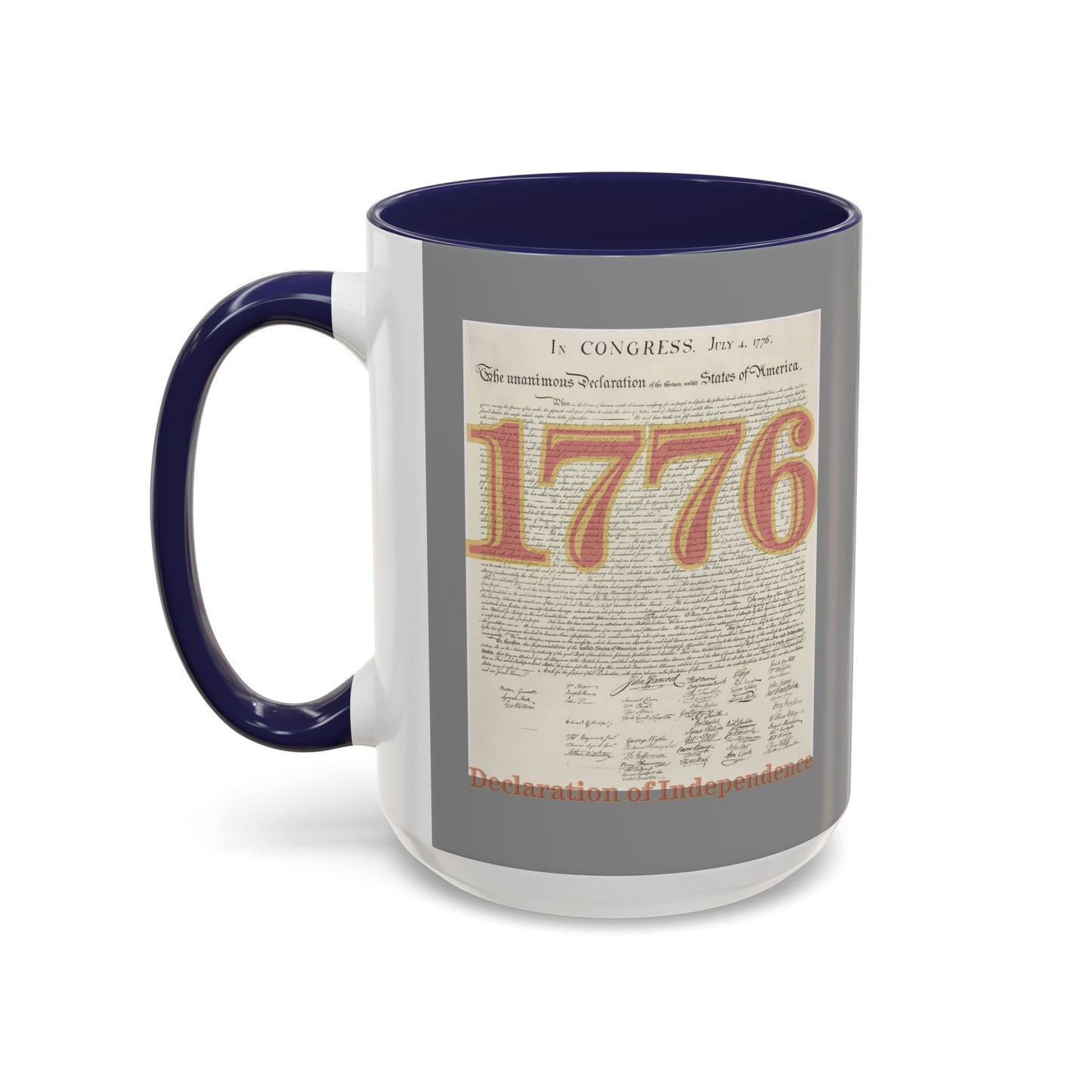 Declaration of Independence Grey Accent Mug by theGreenDragonTavern.shop