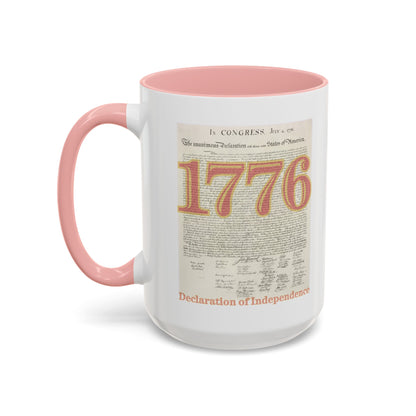 Declaration of Independence White Accent Mug by theGreenDragonTavern.shop