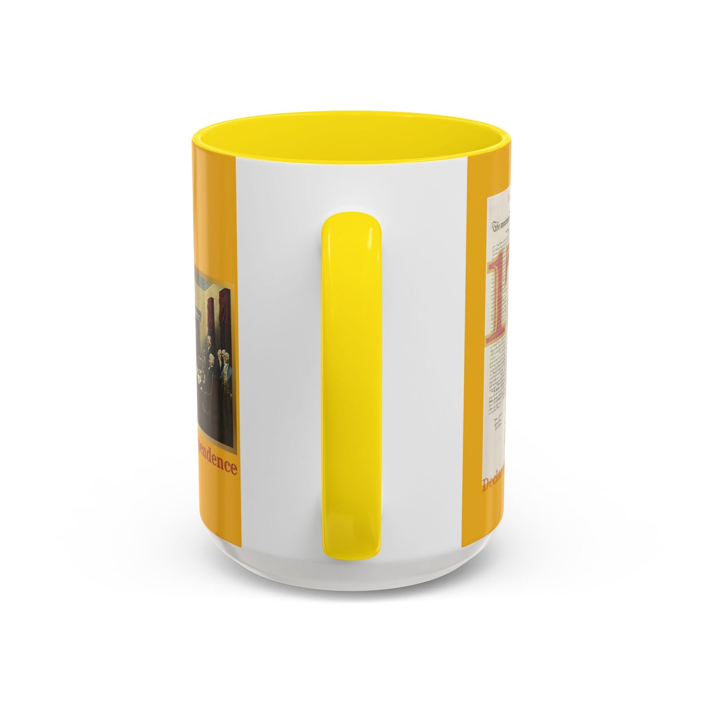 Declaration of Independence Yellow Accent Mug by theGreenDragonTavern.shop