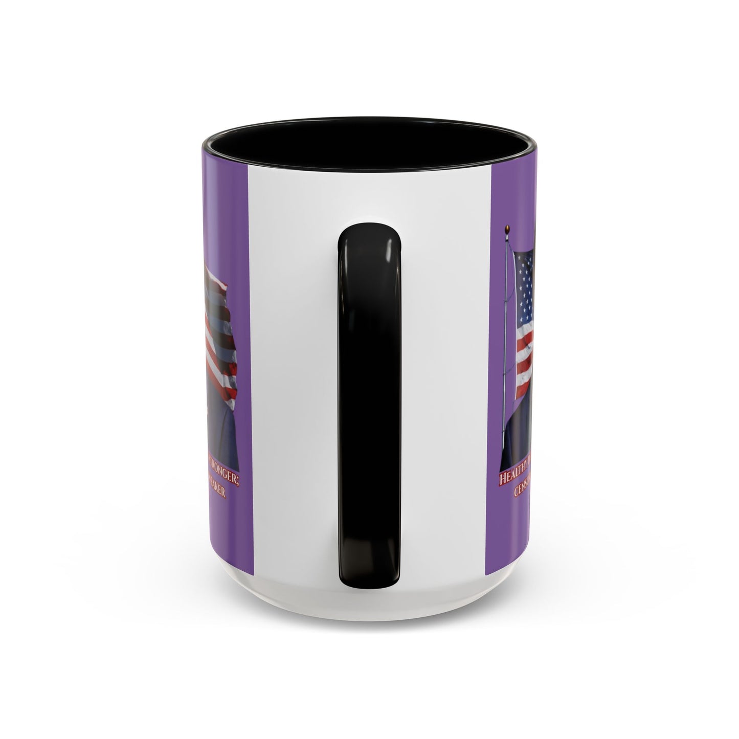 Charlie Kirk, Healthy Debate Light Purple Accent Mug by theGreenDragonTavern.shop