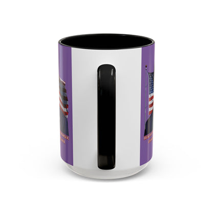 Charlie Kirk, Healthy Debate Light Purple Accent Mug by theGreenDragonTavern.shop