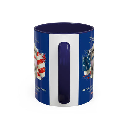 Ronald Reagan Freedom Vendetta Blue Accent Mug by theGreenDragonTavern.shop
