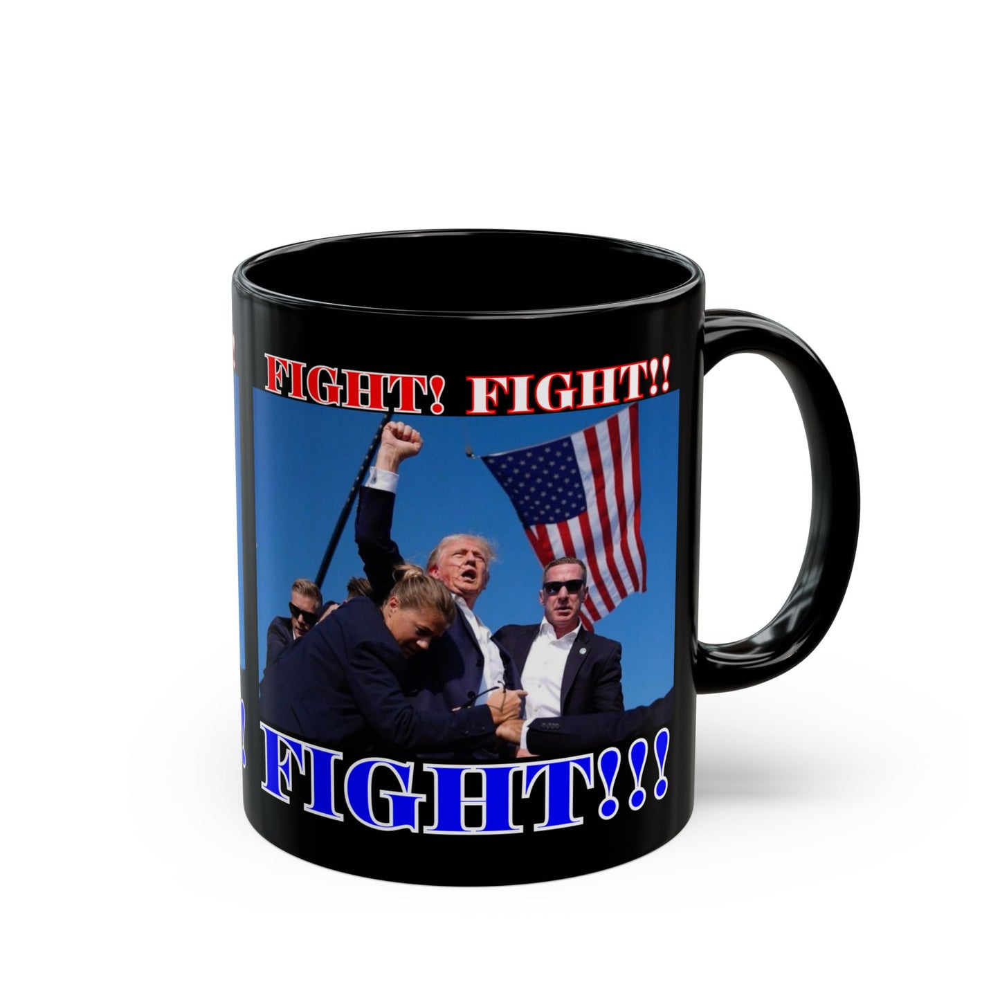 FIGHT! FIGHT!! FIGHT!!! Black Mug by theGreenDragonTavern.shop
