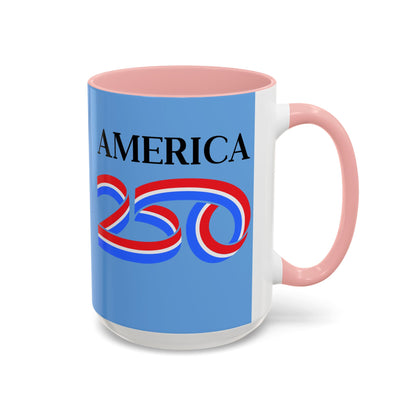 America 250 Light Blue Accent Mug by theGreenDragonTavern.shop