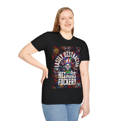 Easily Distracted by Heinous Fuckery Little Jincs Dark colors Unisex T-Shirt by theGreenDragonTavern.shop