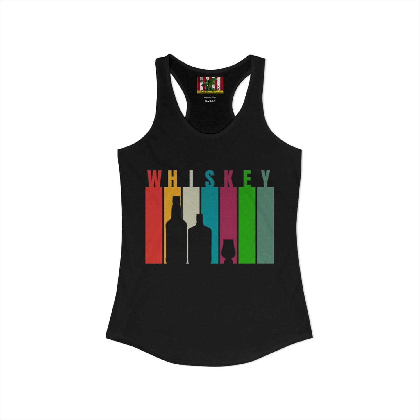 Whiskey spelled with an 'e' Women's Racerback Tank Top by theGreenDragonTavern.shop
