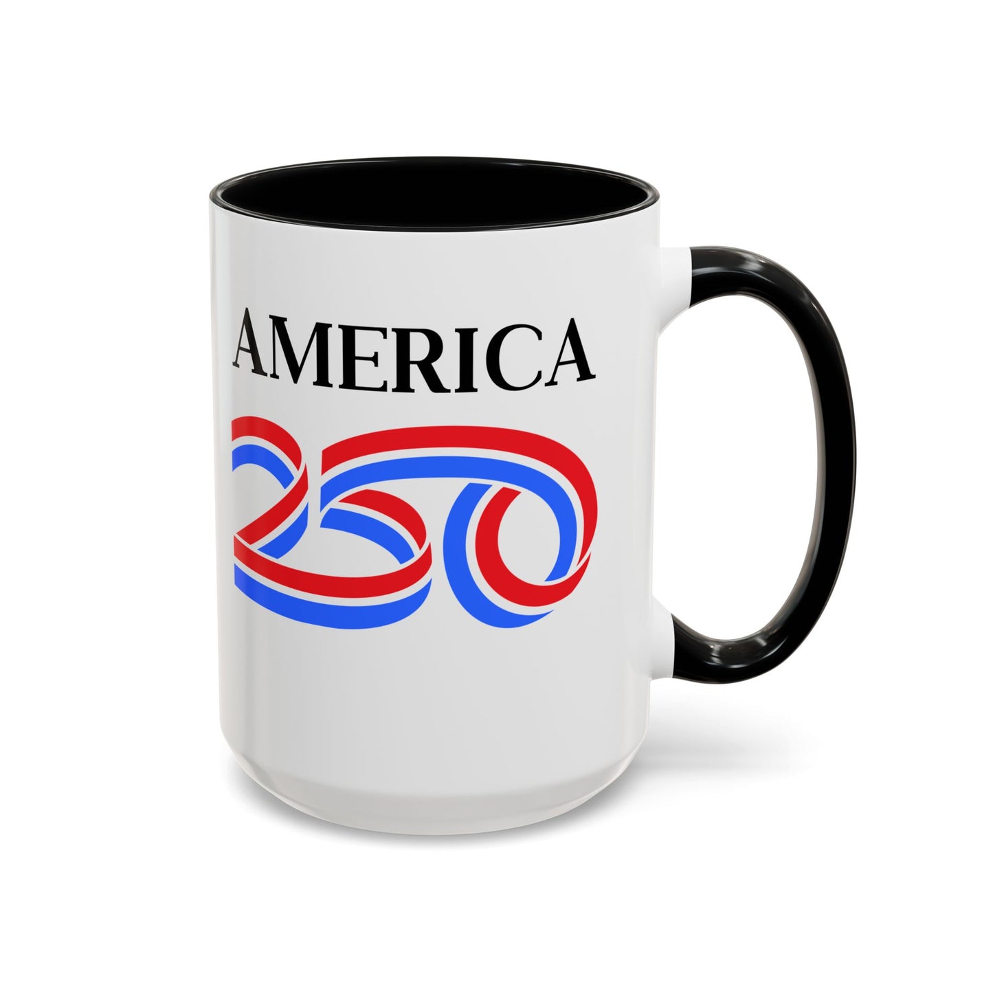 America 250 White Accent Mug by theGreenDragonTavern.shop