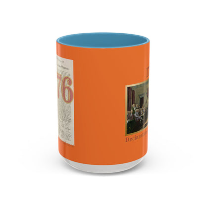 Declaration of Independence Orange Accent Mug by theGreenDragonTavern.shop