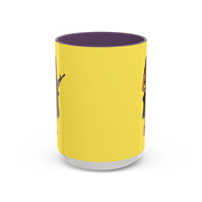 Hula Girl Packin' Heat Pineapple Accent Mug by theGreenDragonTavern.shop