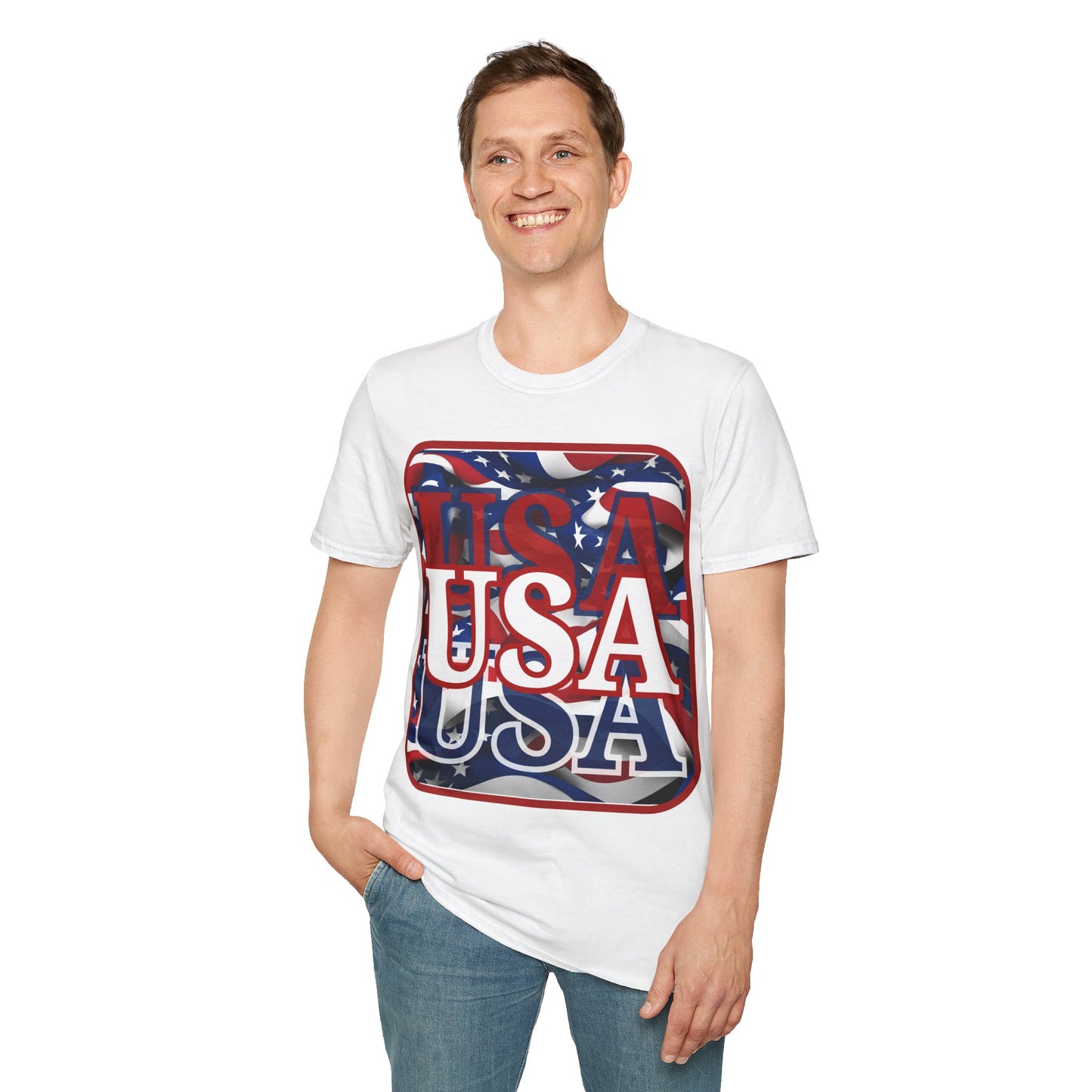 Red WHITE and Blue USA Patriot LTcolors Unisex T-Shirt by theGreenDragonTavern.shop