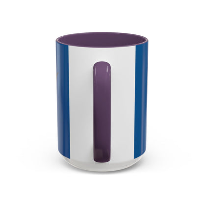 Hula Girl Packin' Heat Dark Blue Accent Mug by theGreenDragonTavern.shop