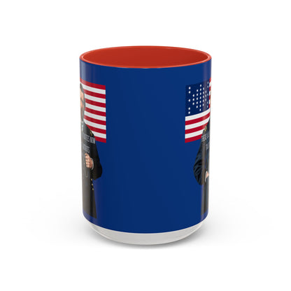 "Traitors and Patriots" Ulysses Grant Dark Blue Accent Mug by theGreenDragonTavern.shop
