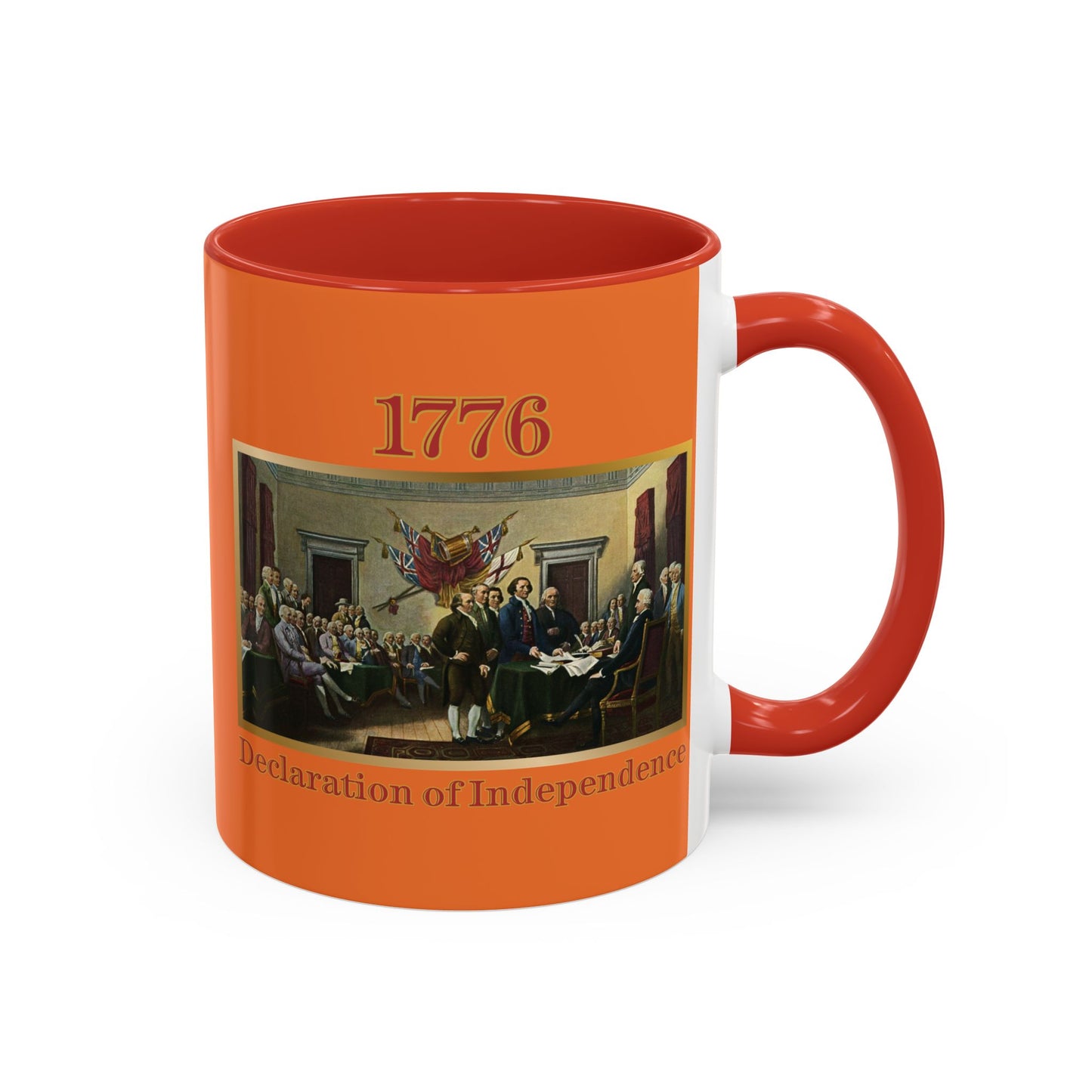 Declaration of Independence Orange Accent Mug by theGreenDragonTavern.shop