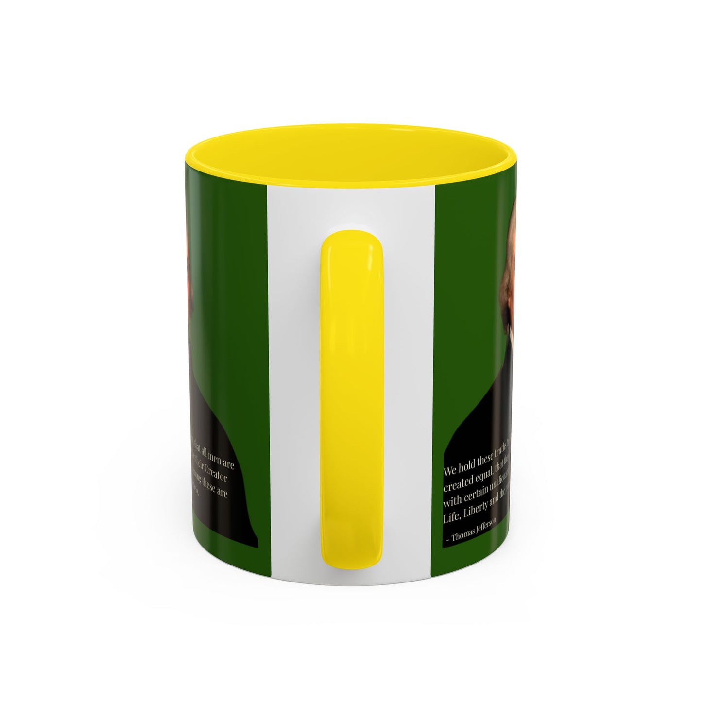 We hold these truths to be self-evident Dark Green Accent Mug by theGreenDragonTavern.shop