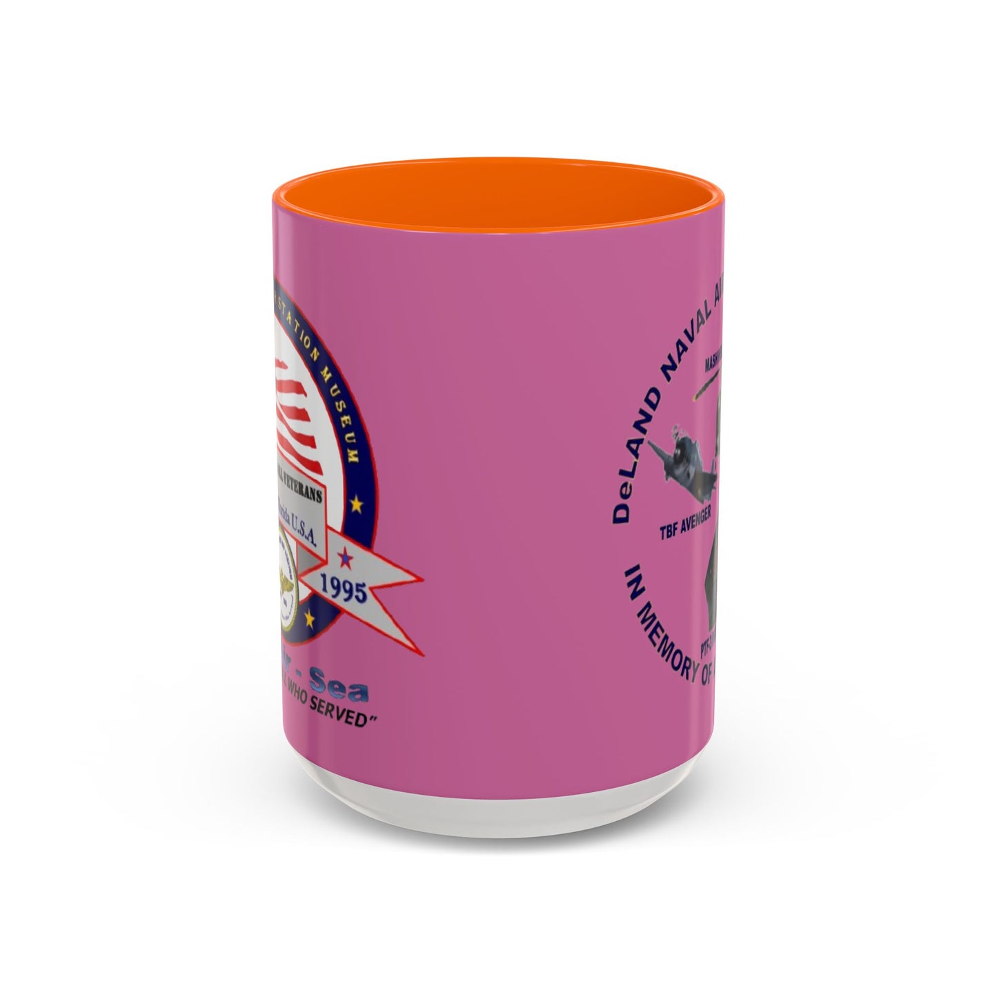 DNASM 2-sided, Founding & Student Art Pink Accent Mug by theGreenDragonTavern.shop