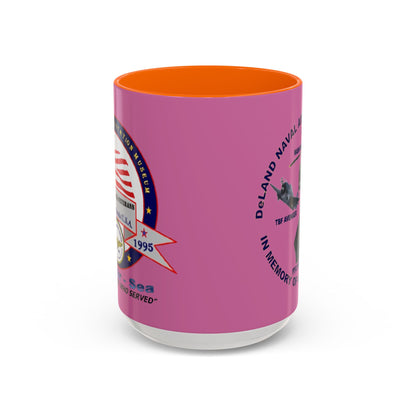 DNASM 2-sided, Founding & Student Art Pink Accent Mug by theGreenDragonTavern.shop