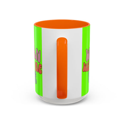 I Am Woman Watch Me Vote Light Green Accent Mug by theGreenDragonTavern.shop