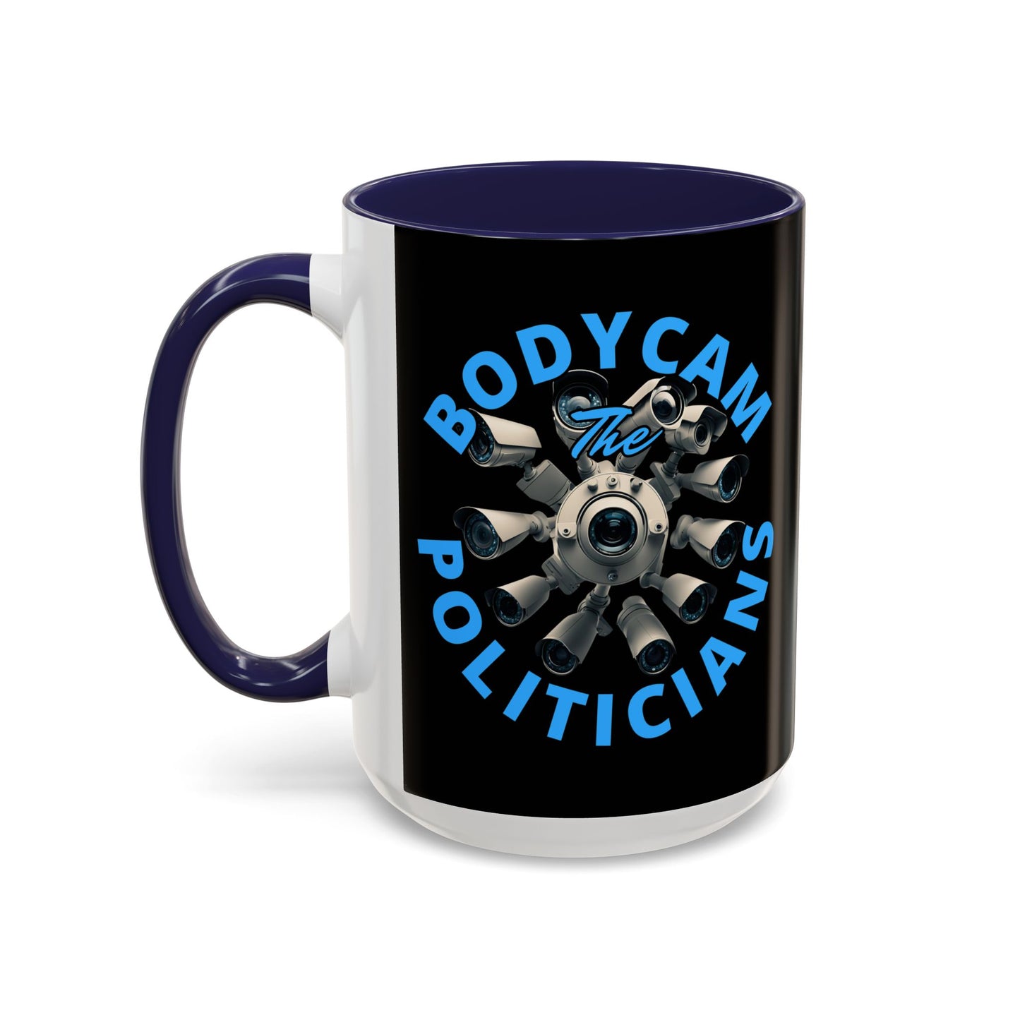 Bodycam the Politicians Cameras Black Accent Mug by theGreenDragonTavern.shop