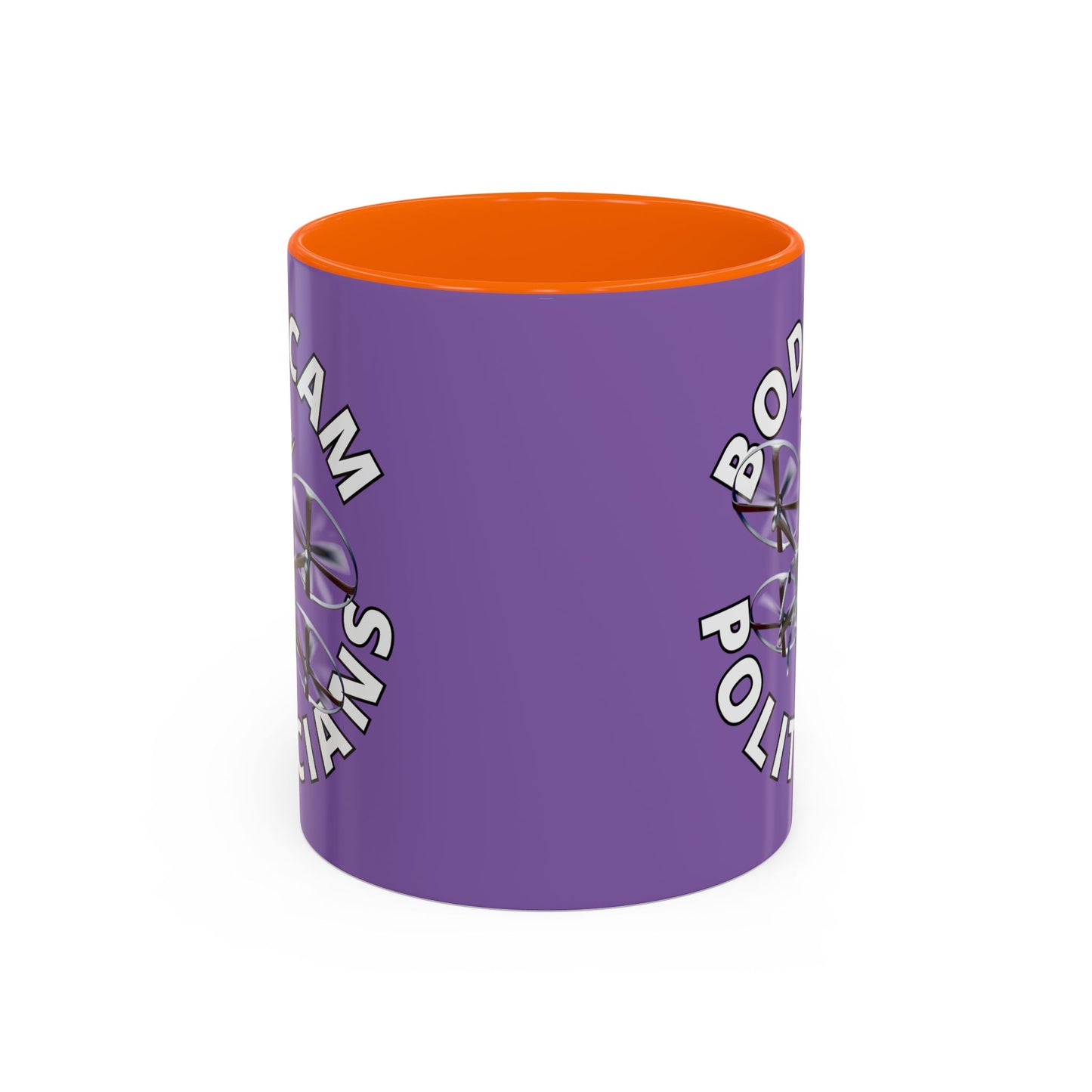Bodycam the Politicians Drone Light Purple Accent Mug by theGreenDragonTavern.shop