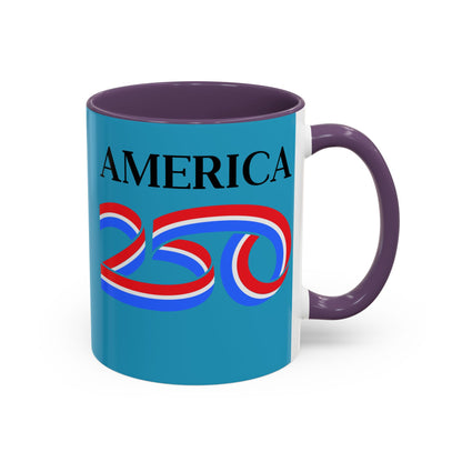America 250 Turquoise Accent Mug by theGreenDragonTavern.shop