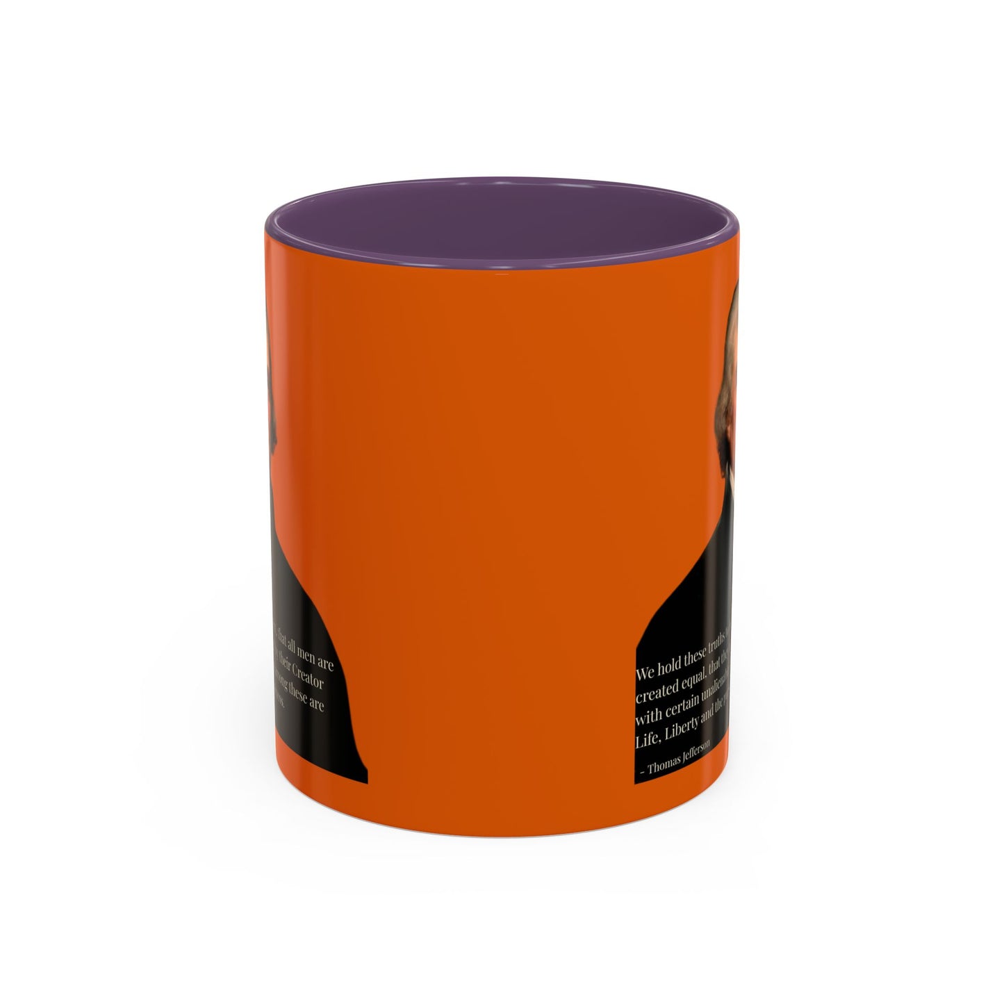 We hold these truths to be self-evident Orange Accent Mug by theGreenDragonTavern.shop
