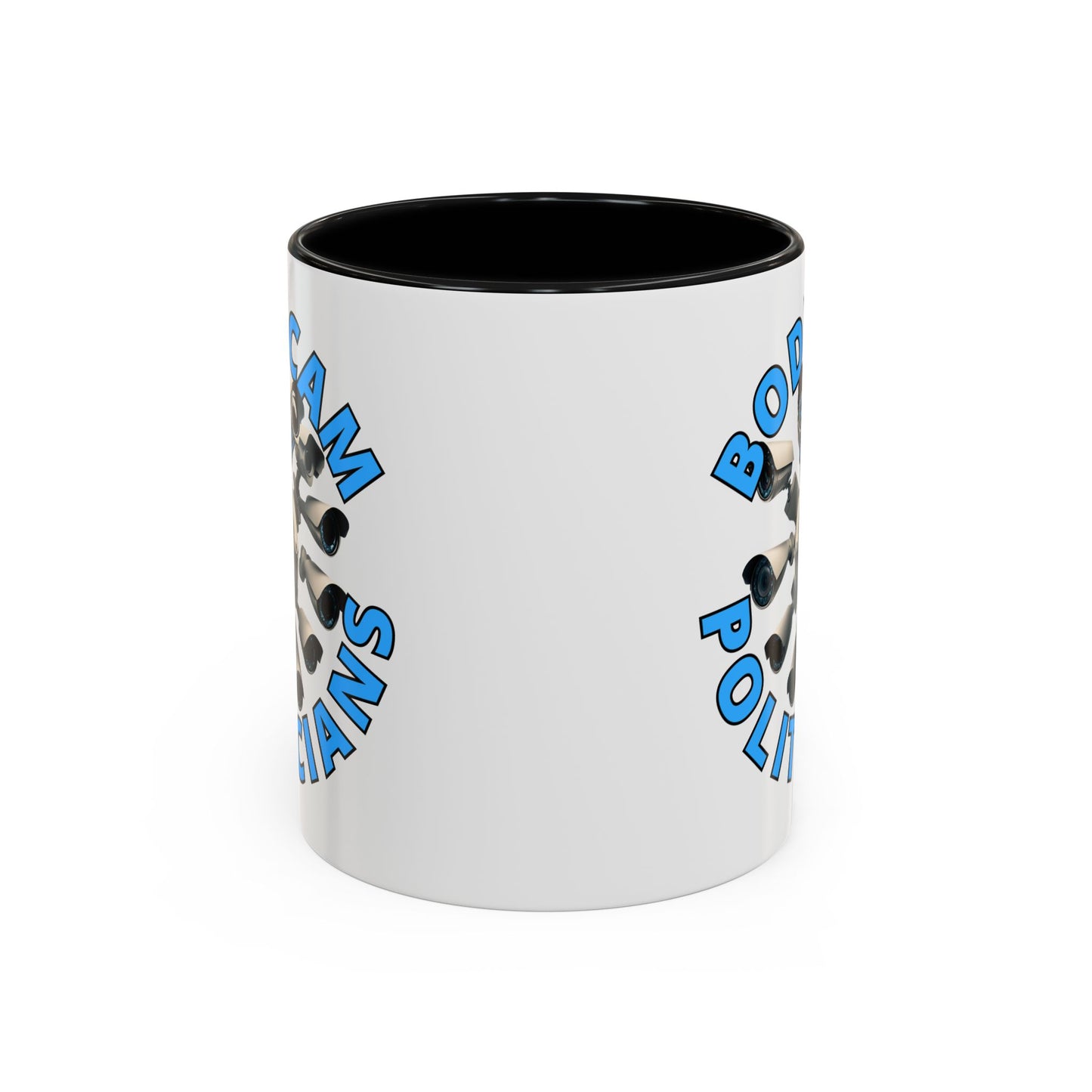 Bodycam the Politicians Cameras White Accent Mug by theGreenDragonTavern.shop
