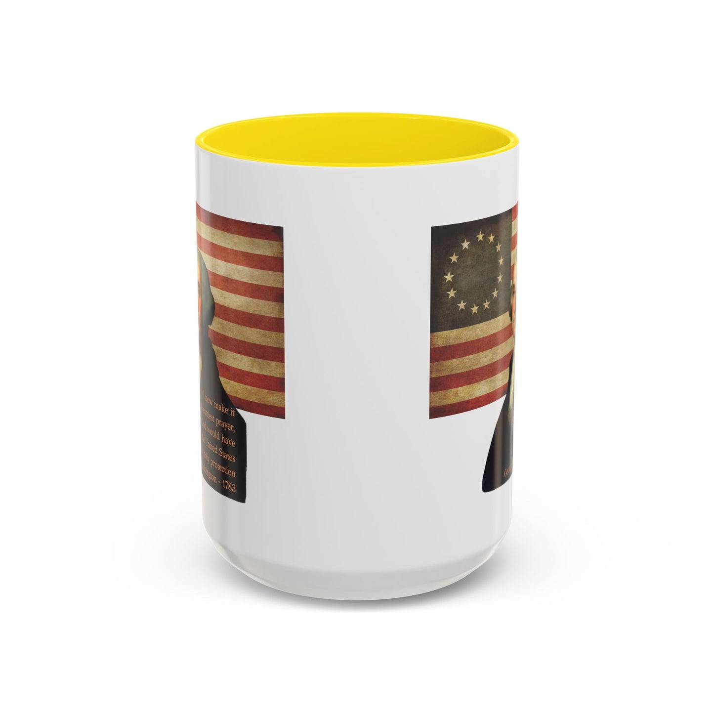 Washington's Earnest Prayer White Accent Mug by theGreenDragonTavern.shop