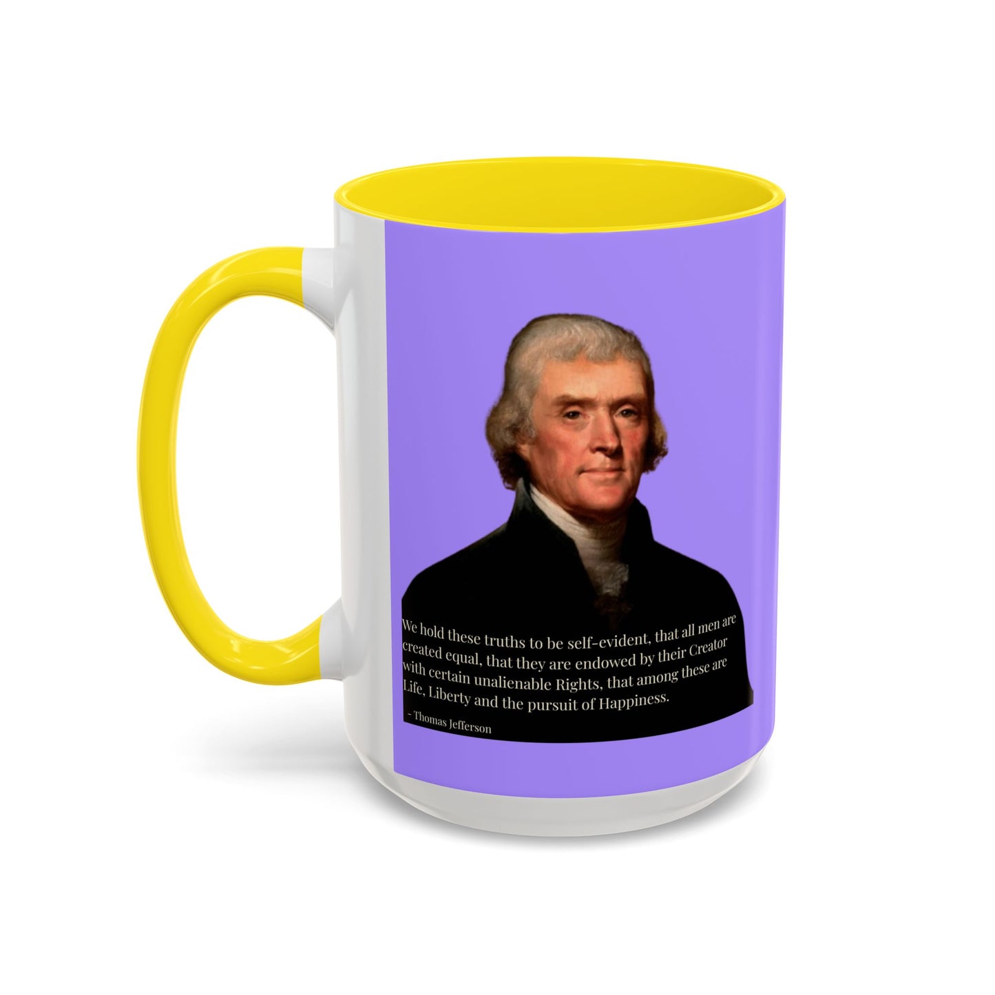 We hold these truths to be self-evident Light Purple Accent Mug by theGreenDragonTavern.shop